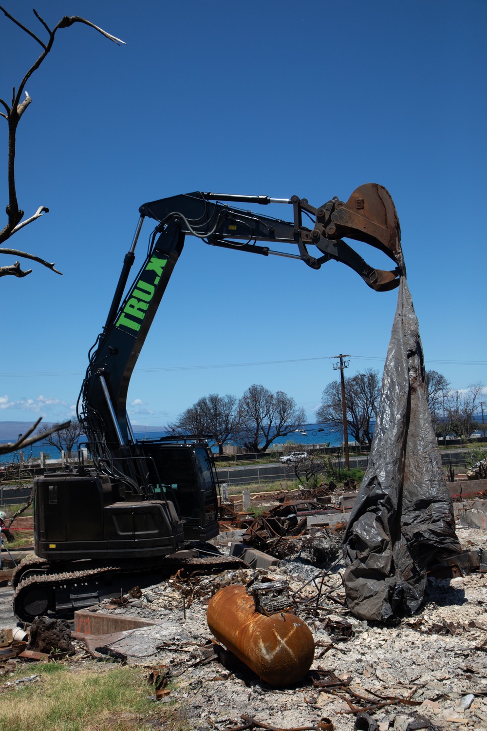 Debris clearing in Lahaina, Hawaii