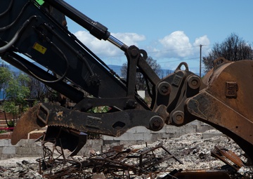 Debris clearing in Lahaina, Hawaii.