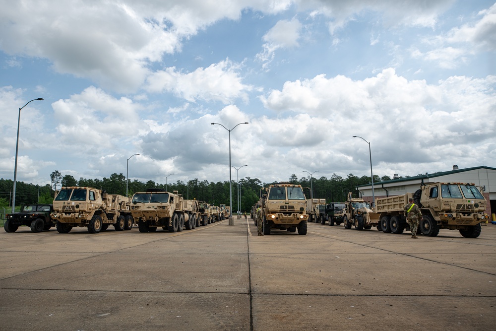 Soldiers with 1st BCT, 10th MTN DIV (LI) install MILES gear at JRTC