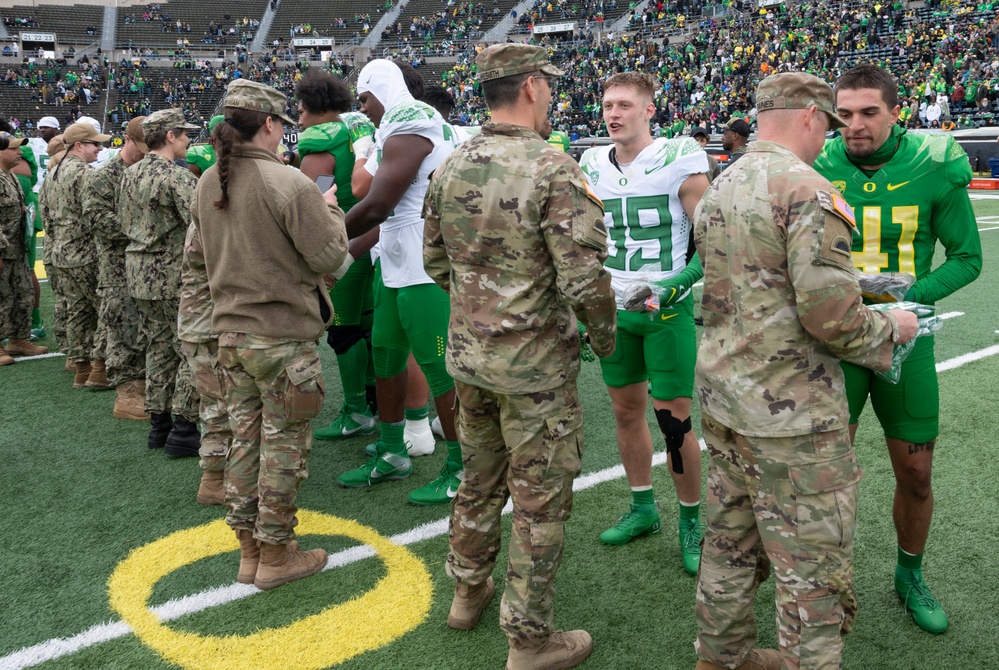 Oregon National Guard supports the University of Oregon Spring Football Game