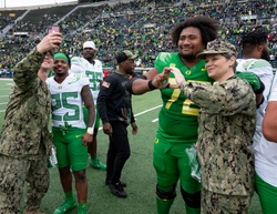 Oregon National Guard supports the University of Oregon Spring football game