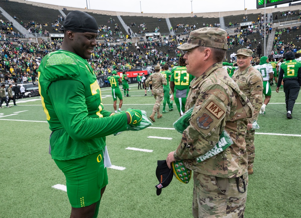 Oregon National Guard supports the University of Oregon Spring Football Game