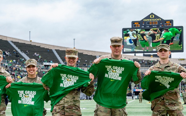 Oregon National Guard supports the University of Oregon Spring Football Game