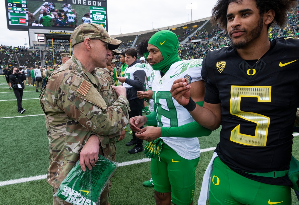 Oregon National Guard supports the University of Oregon Spring Football Game