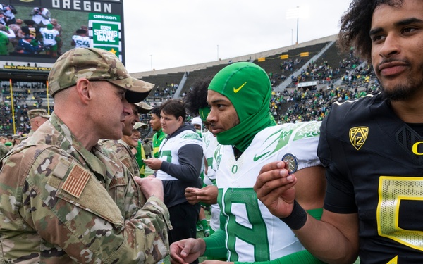Oregon National Guard supports the University of Oregon Spring Football Game