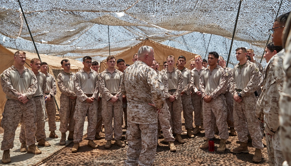 Maj. Gen. Sofge visits MACS-2 Bravo Company