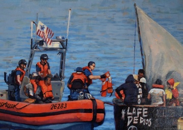 US Coast Guard Art Program 2024 Collection, Object Id # 202412, "Turned away," Kristin Hosbein