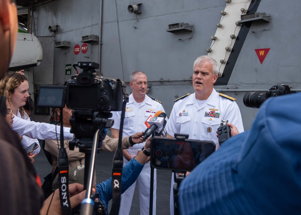 Theodore Roosevelt Media Availability in Thailand