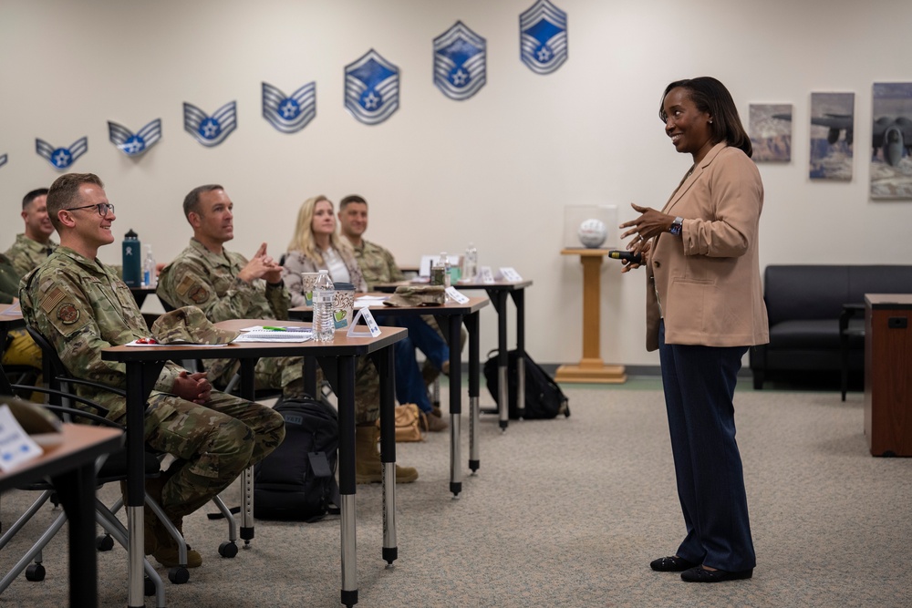 CMSAF 16 and CMSgt Easton visit Wright-Patt