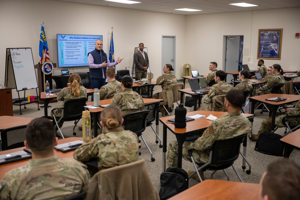 CMSAF 16 and CMSgt Easton visit Wright-Patt