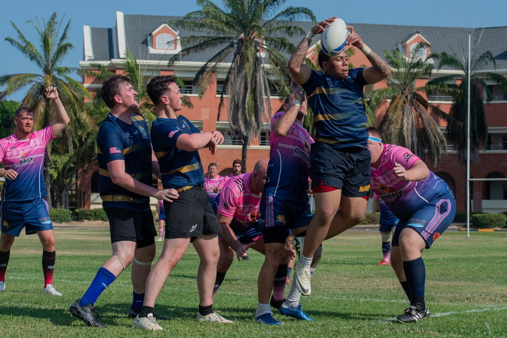 Theodore Roosevelt Play Pattaya Panthers in Rugby Game