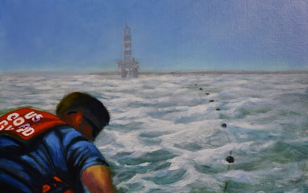US Coast Guard Art Program 2024 Collection, Object Id # 202419, "The rescue," Diane Larson