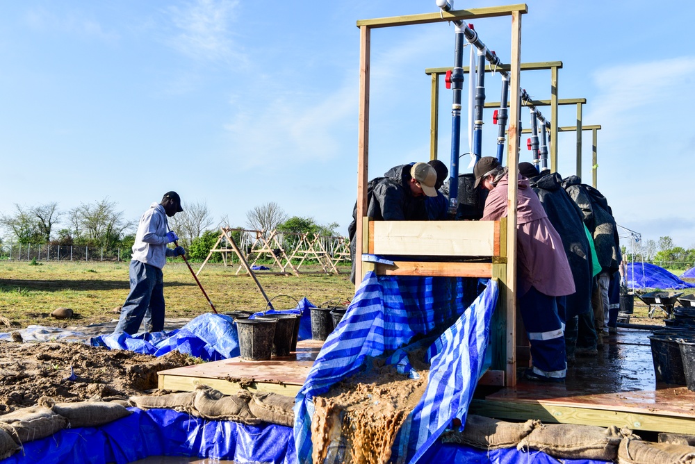 DPAA Personnel Build Wet Screening Station