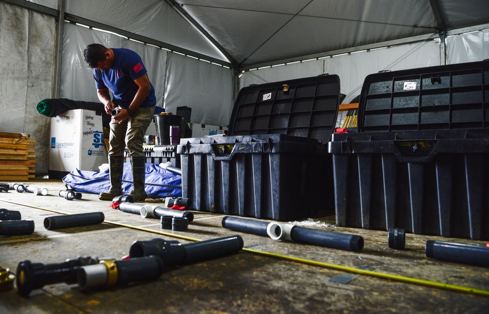 DPAA Personnel Build Wet Screening Station