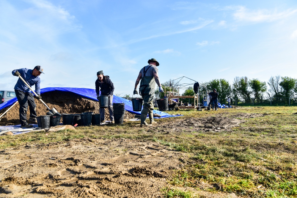DPAA Personnel Build Wet Screening Station