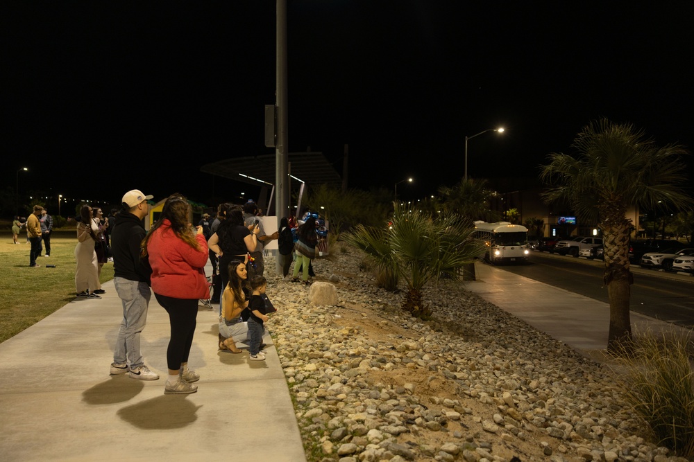 Family and friends celebrate Marines with V27 returning from deployment