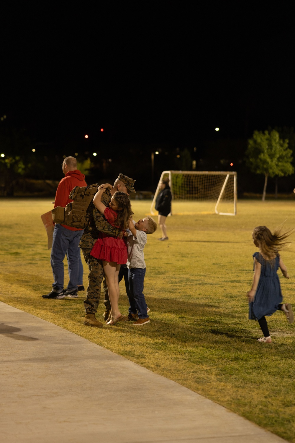 Family and friends celebrate Marines with V27 returning from deployment