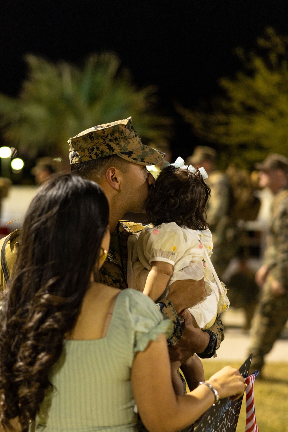 Family and friends celebrate Marines with V27 returning from deployment