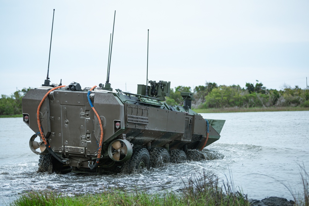 Amphibious Combat Vehicle testing on MCB Camp Lejeune
