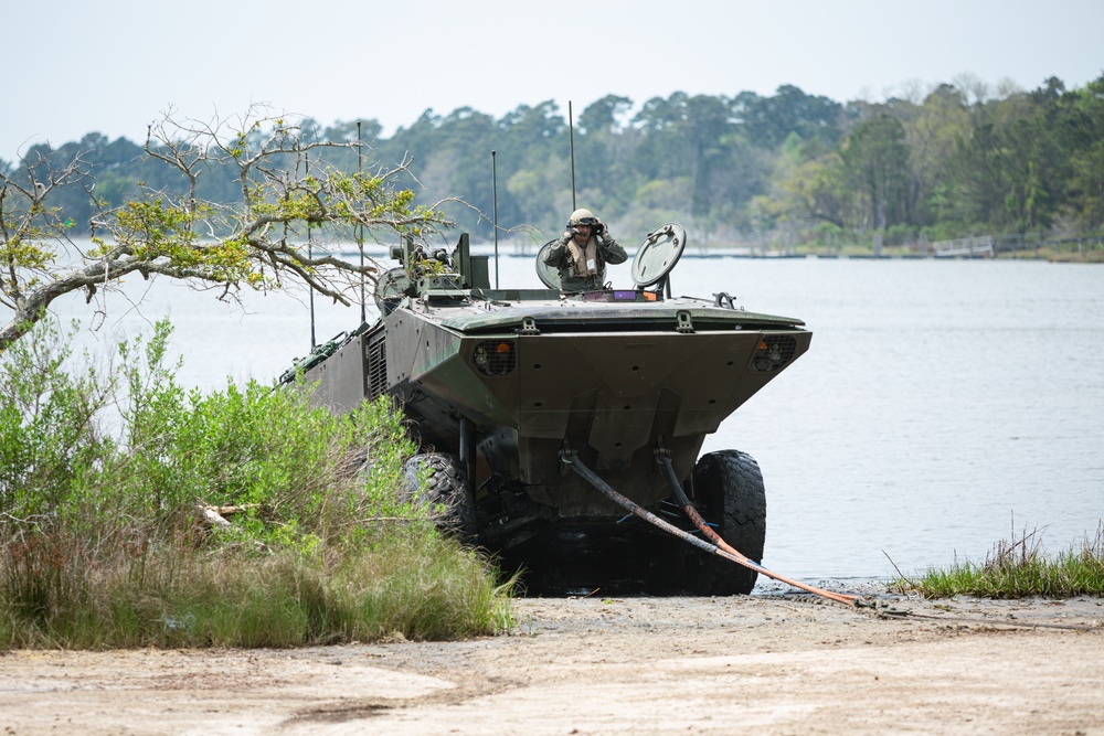 Amphibious Combat Vehicle testing on MCB Camp Lejeune