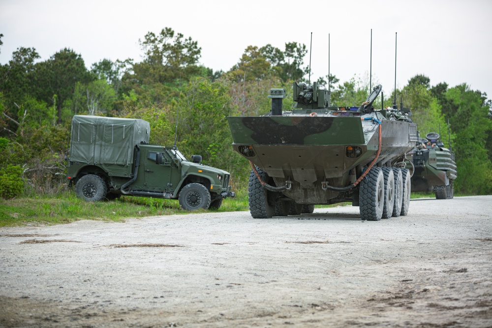 Amphibious Combat Vehicle testing on MCB Camp Lejeune