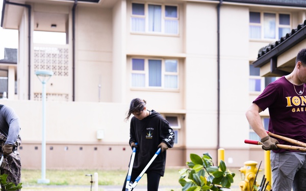 Branching Out: Weed Warriors clear invasive plants and debris from the Mokapu Central Drainage Channel on MCBH