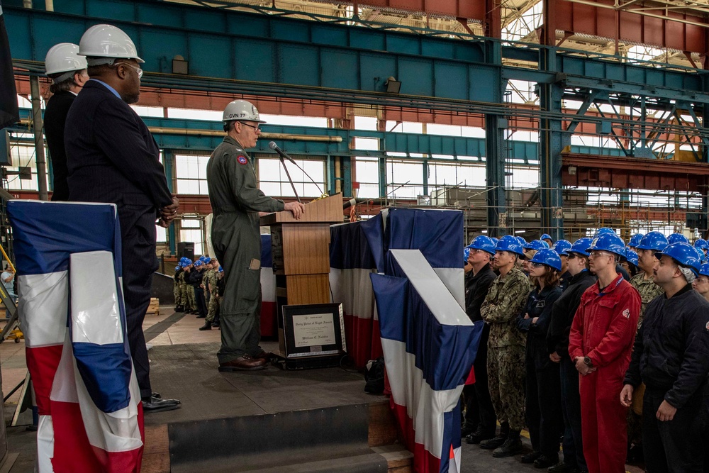 USS George H.W. Bush‘ Thousand Points of Light’ all-hands call.