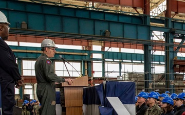 USS George H.W. Bush‘ Thousand Points of Light’ all-hands call.