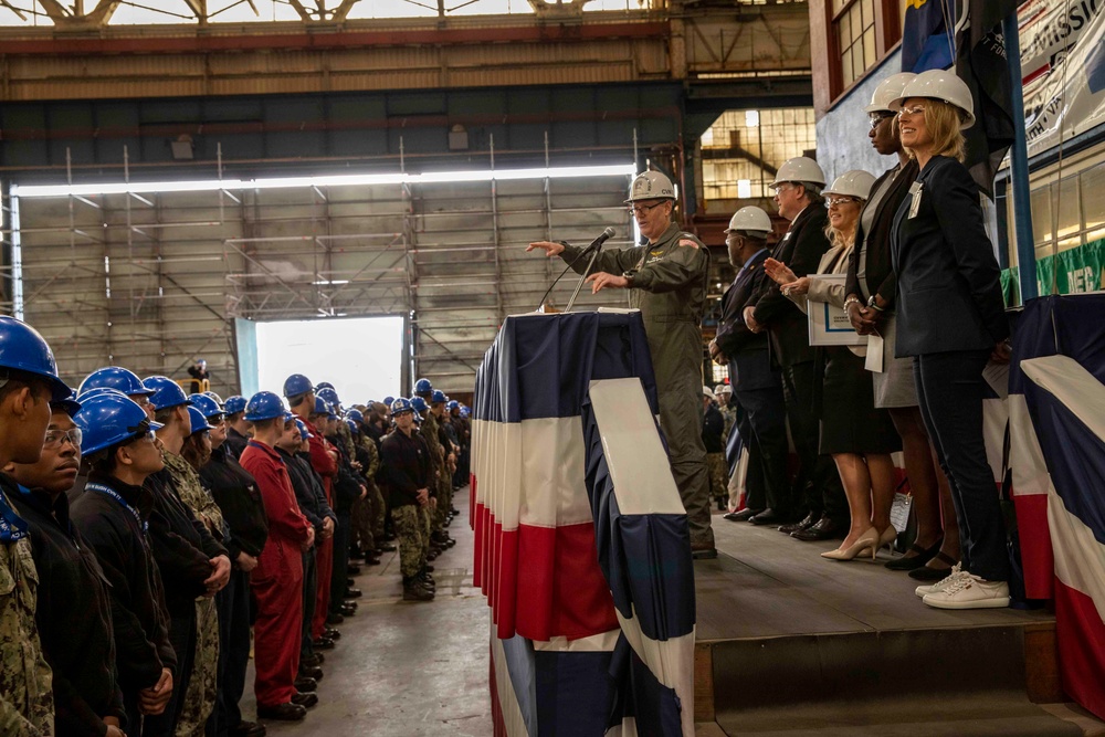 USS George H.W. Bush‘ Thousand Points of Light’ all-hands call.