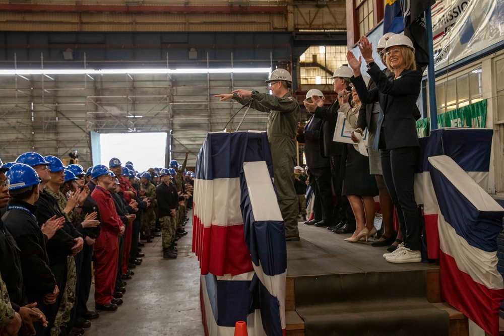 USS George H.W. Bush‘ Thousand Points of Light’ all-hands call.