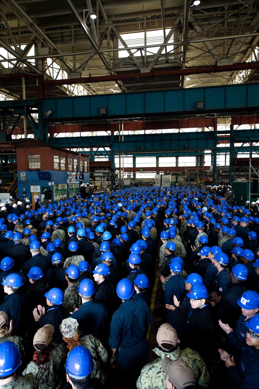 USS George H.W. Bush‘ Thousand Points of Light’ all-hands call.