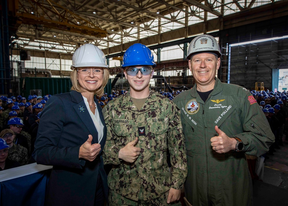 USS George H.W. Bush (CVN 77) Thousand Points of Light All-Hands Call