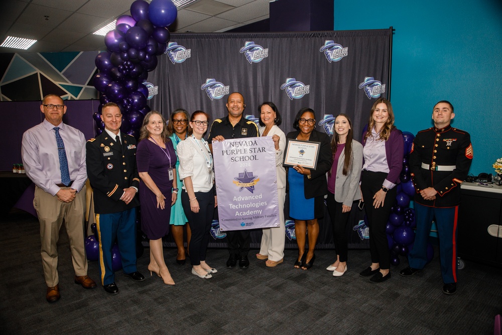 Las Vegas Schools honored with Purple Star Award for military support