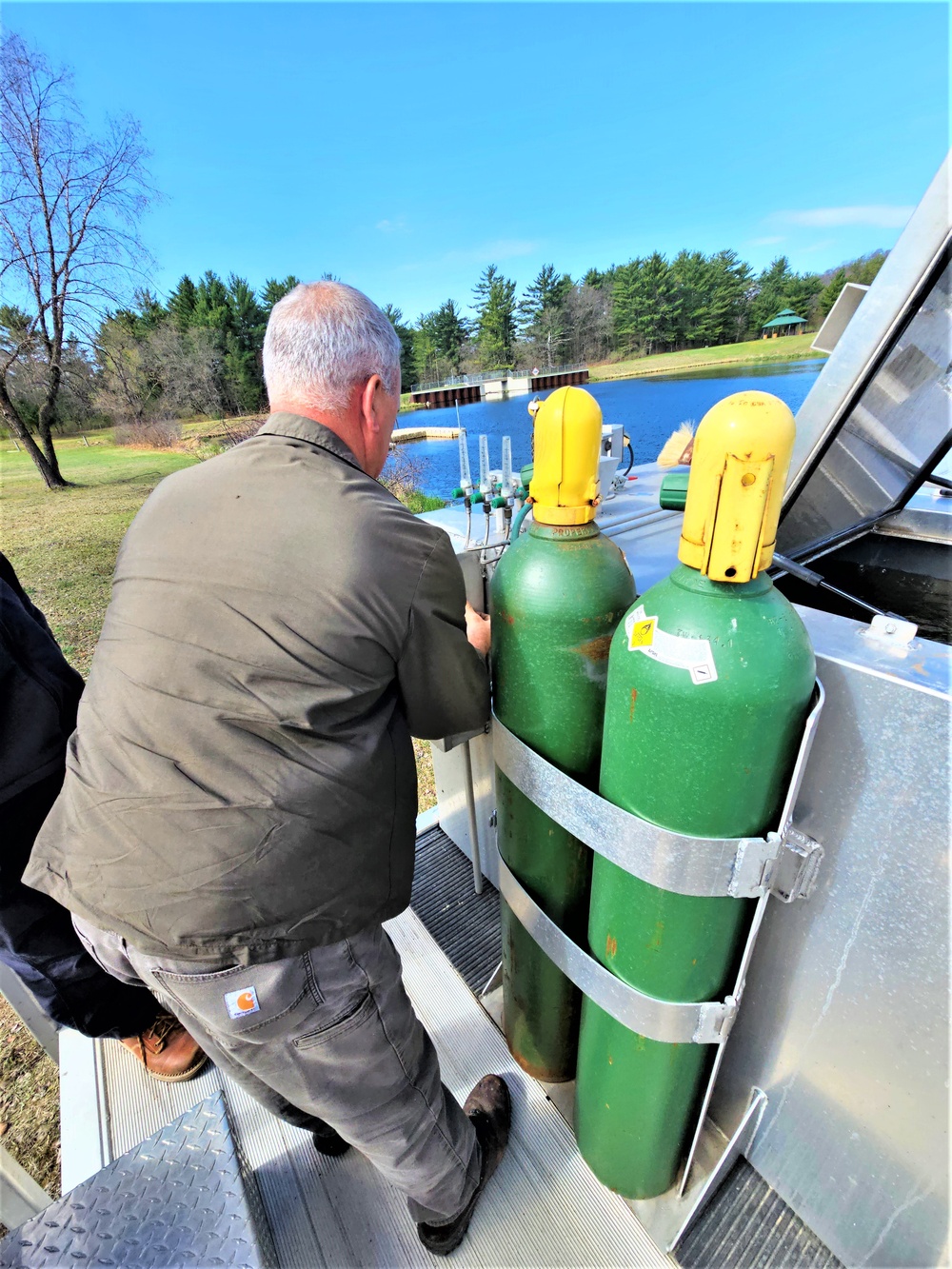 USFWS stocks more than 15,000 rainbow trout in Fort McCoy’s waterways for 2024 fishing season