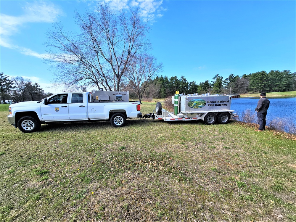 USFWS stocks more than 15,000 rainbow trout in Fort McCoy’s waterways for 2024 fishing season