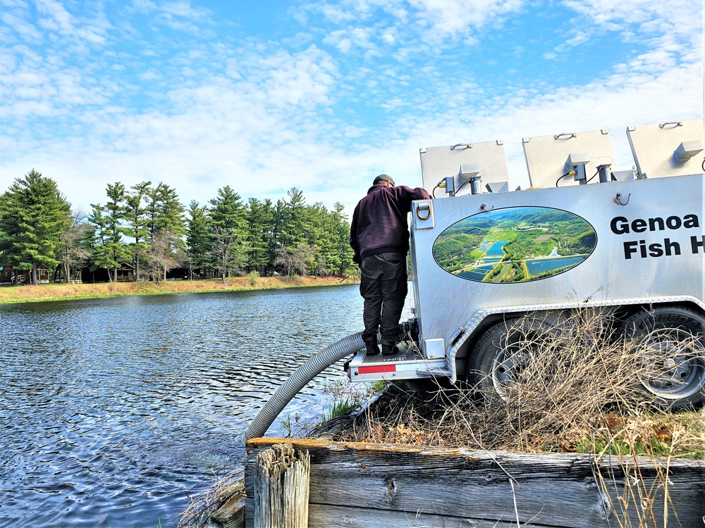 USFWS stocks more than 15,000 rainbow trout in Fort McCoy’s waterways for 2024 fishing season