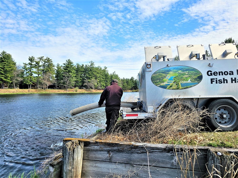 USFWS stocks more than 15,000 rainbow trout in Fort McCoy’s waterways for 2024 fishing season