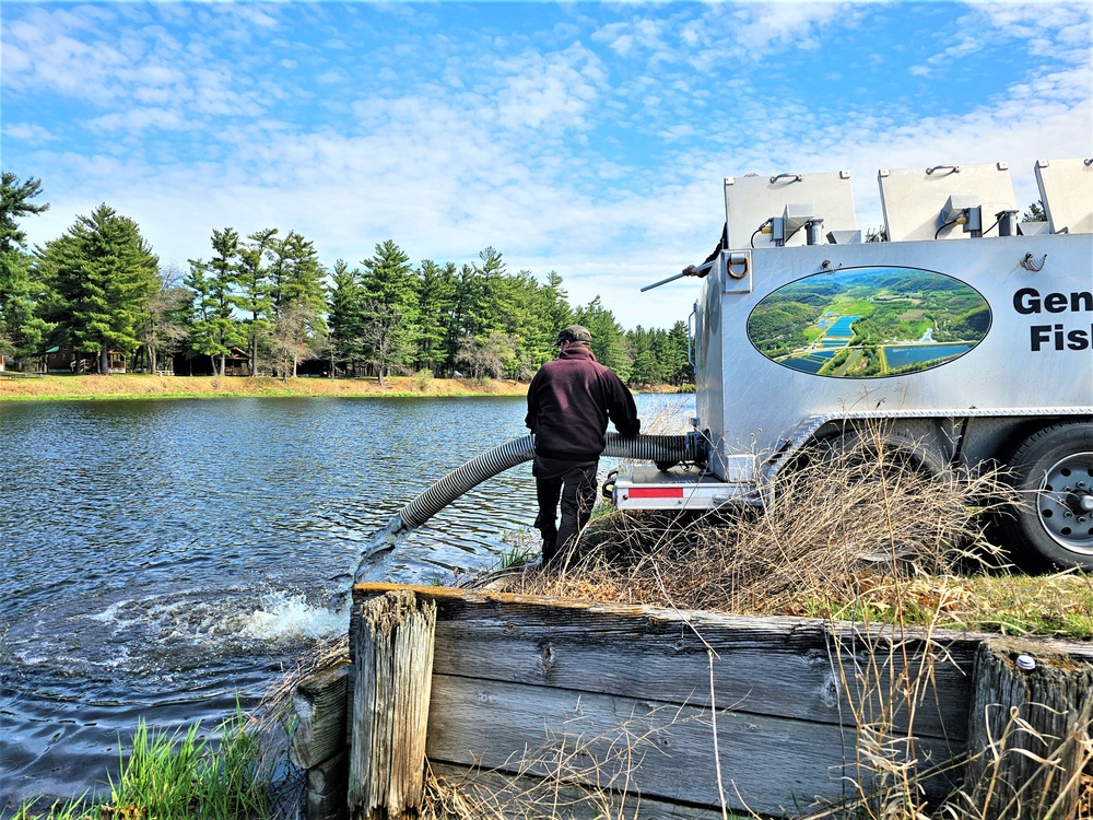 USFWS stocks more than 15,000 rainbow trout in Fort McCoy’s waterways for 2024 fishing season