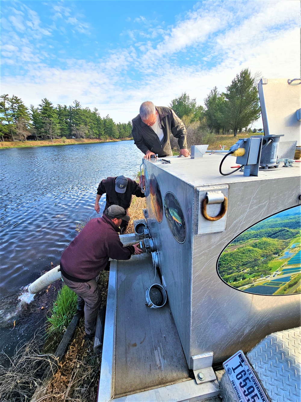 USFWS stocks more than 15,000 rainbow trout in Fort McCoy’s waterways for 2024 fishing season