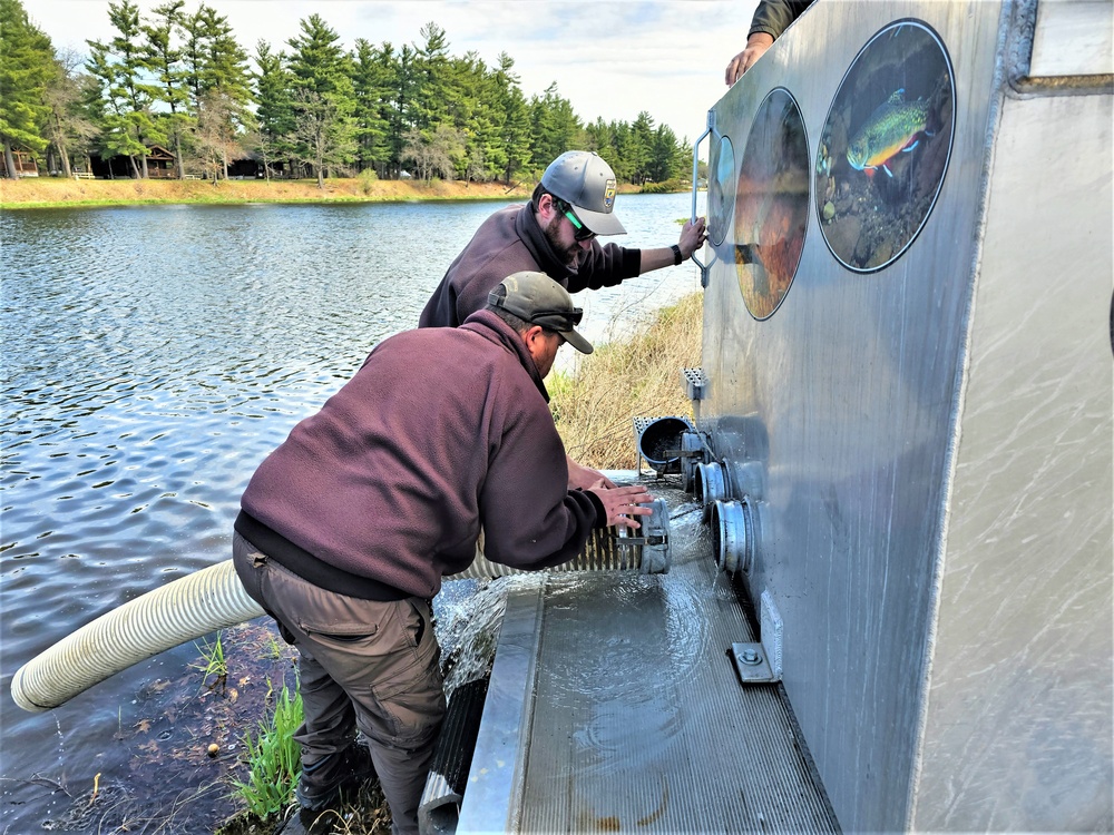 USFWS stocks more than 15,000 rainbow trout in Fort McCoy’s waterways for 2024 fishing season