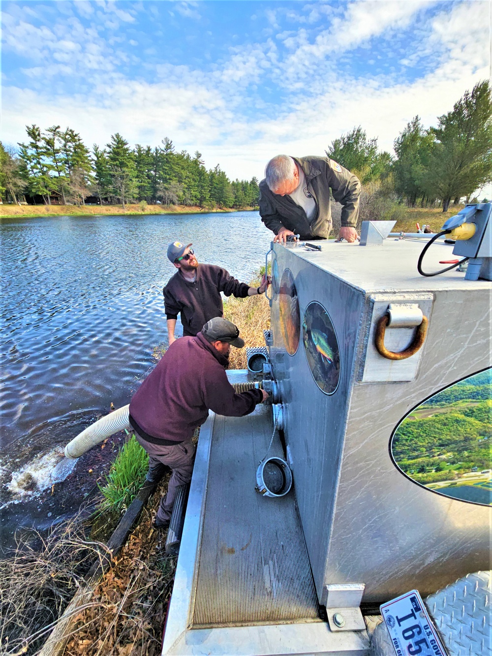 USFWS stocks more than 15,000 rainbow trout in Fort McCoy’s waterways for 2024 fishing season