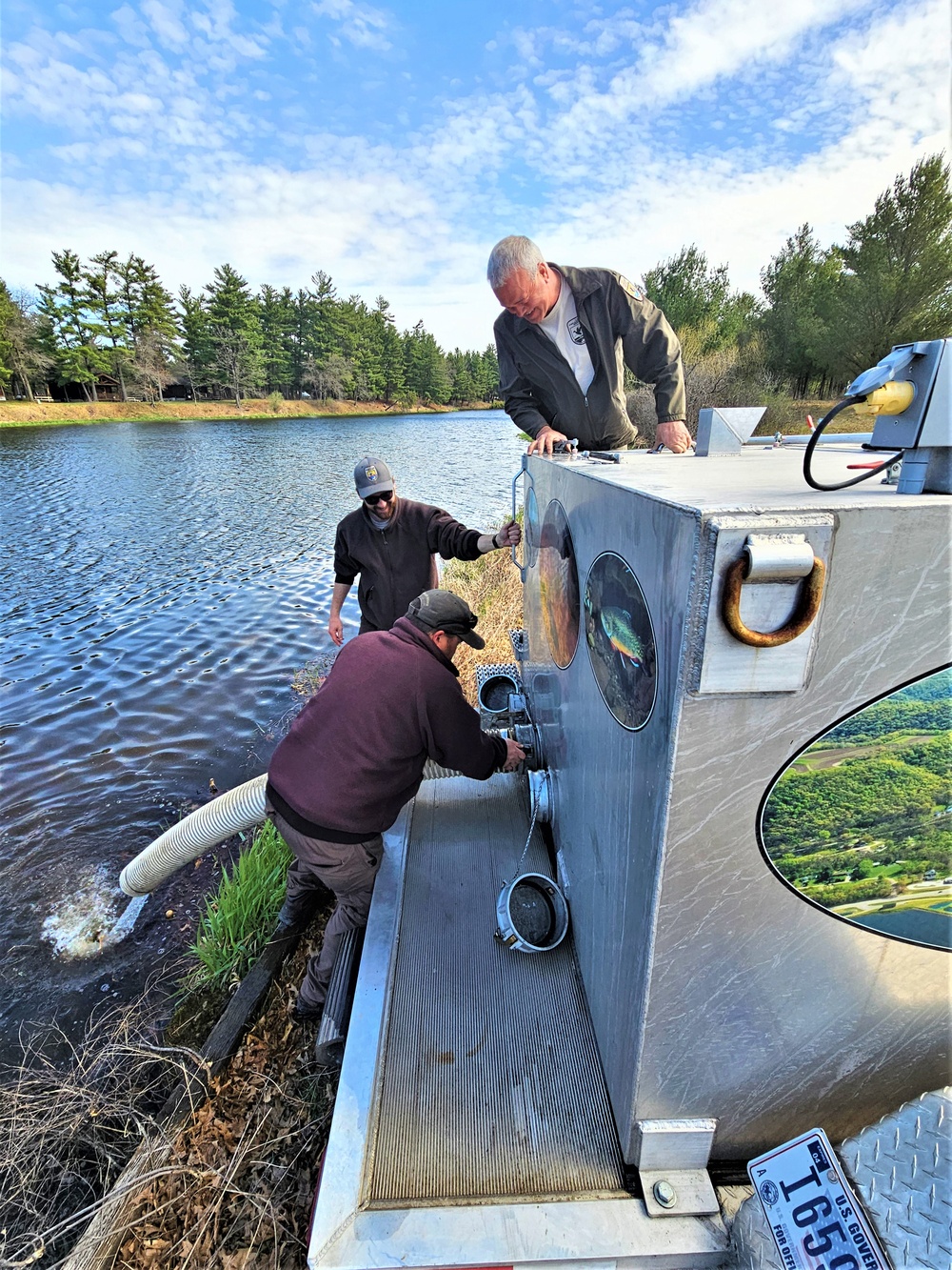 USFWS stocks more than 15,000 rainbow trout in Fort McCoy’s waterways for 2024 fishing season