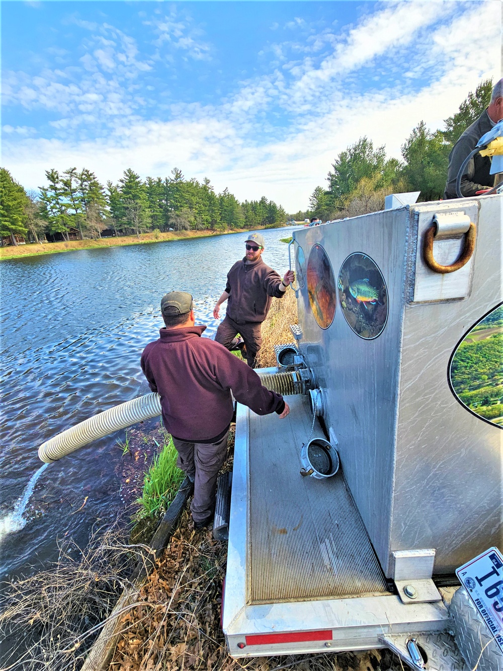 USFWS stocks more than 15,000 rainbow trout in Fort McCoy’s waterways for 2024 fishing season