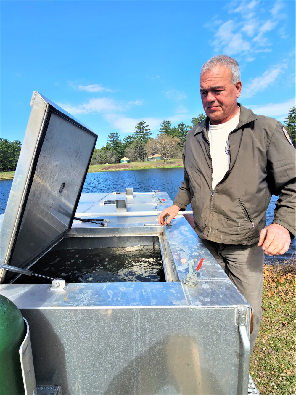 USFWS stocks more than 15,000 rainbow trout in Fort McCoy’s waterways for 2024 fishing season