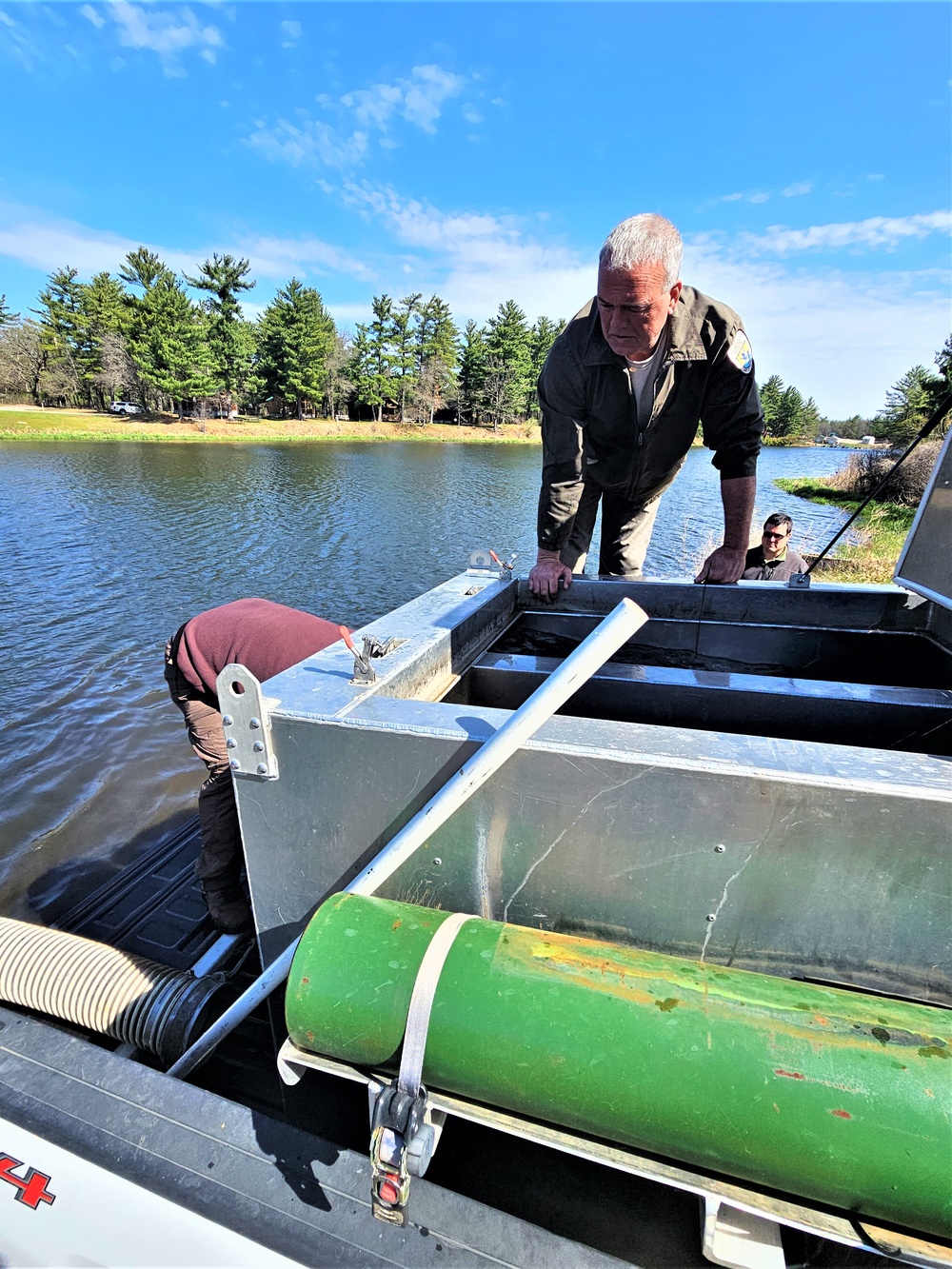 USFWS stocks more than 15,000 rainbow trout in Fort McCoy’s waterways for 2024 fishing season