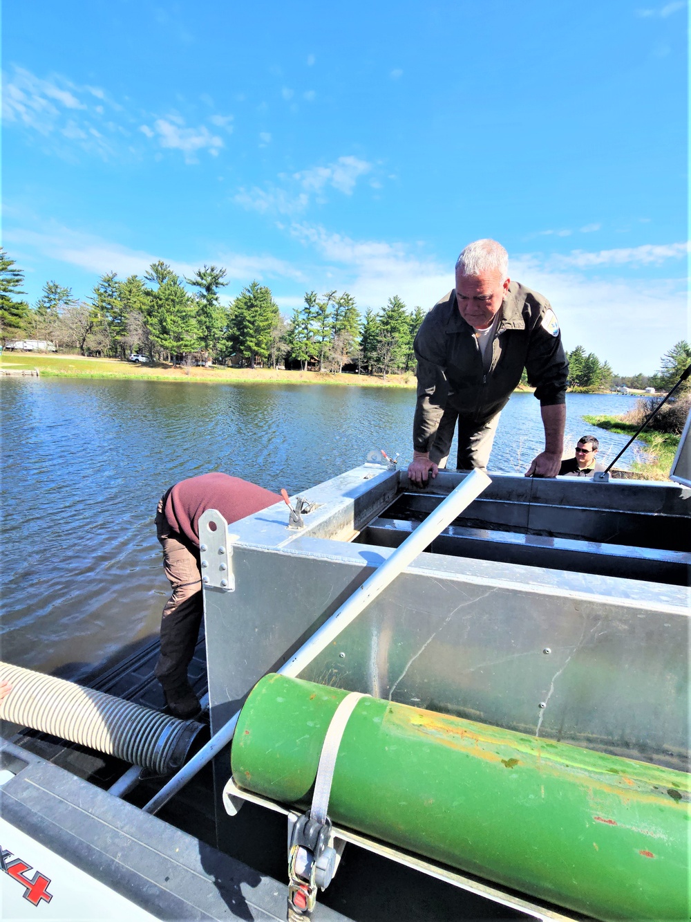 USFWS stocks more than 15,000 rainbow trout in Fort McCoy’s waterways for 2024 fishing season