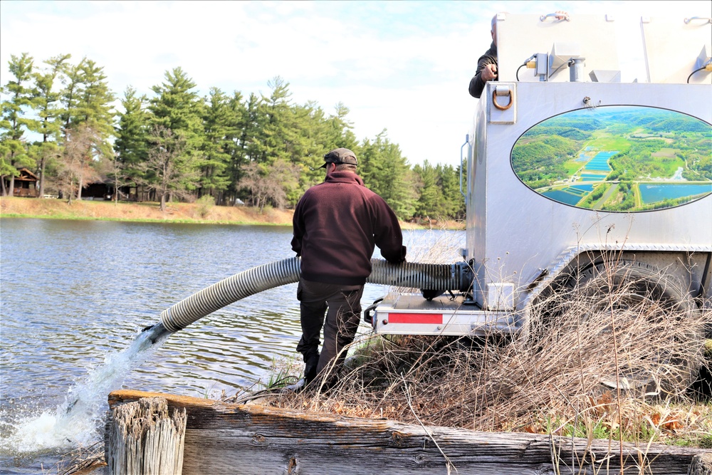 USFWS stocks more than 15,000 rainbow trout in Fort McCoy’s waterways for 2024 fishing season