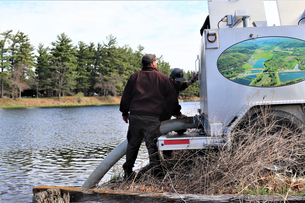 USFWS stocks more than 15,000 rainbow trout in Fort McCoy’s waterways for 2024 fishing season