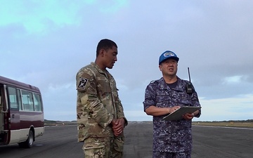 Agile Reaper participants conduct site survey for historic landing on on Iōtō, Japan