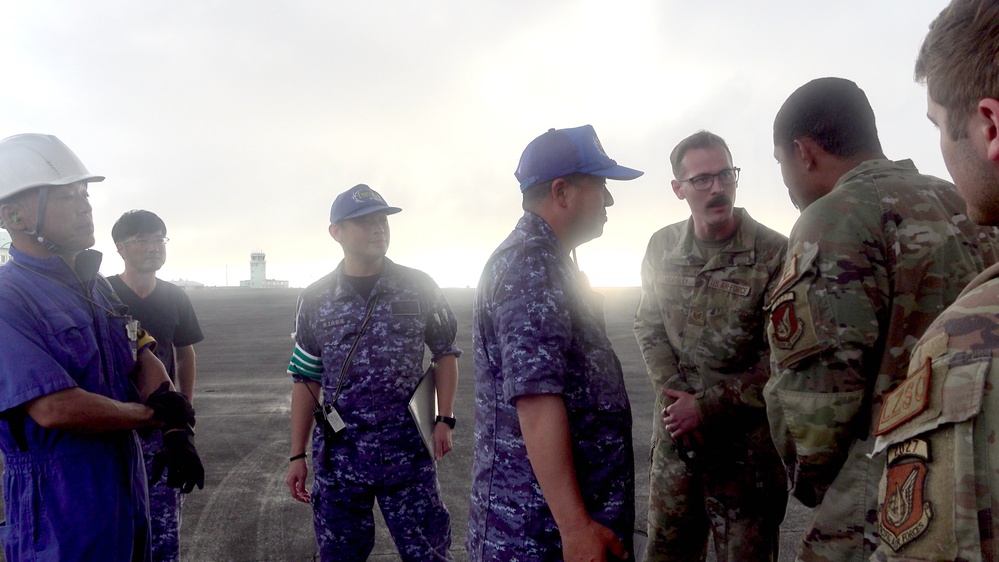 Agile Reaper participants conduct site survey for historic landing on on Iōtō, Japan